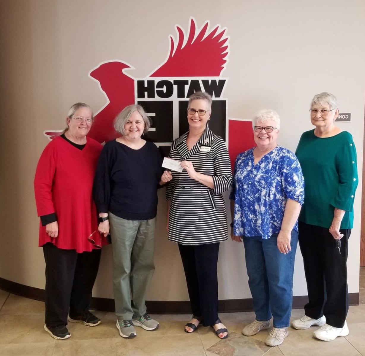 Women’s Club of Weiss Lake members pictured from left are Nell Oliver, Kathy Faircloth, Luanne Hayes, Gadsden State Cherokee campus director, Pam Corvin and Lahayne Livingston